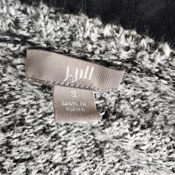 J.Jill Womens S Grey Black Marled 2 Pocket Cotton Blend Tunic Top - Picture 4 of 7